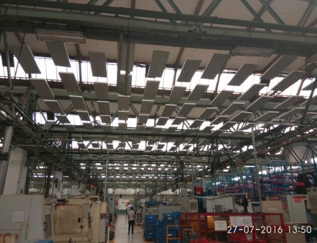 Industrial acoustic hanging baffles