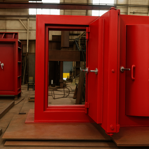 Blast proof doors for a chemical plant in India by somnandi Industries/ manufacturer of blast resistant doors in india