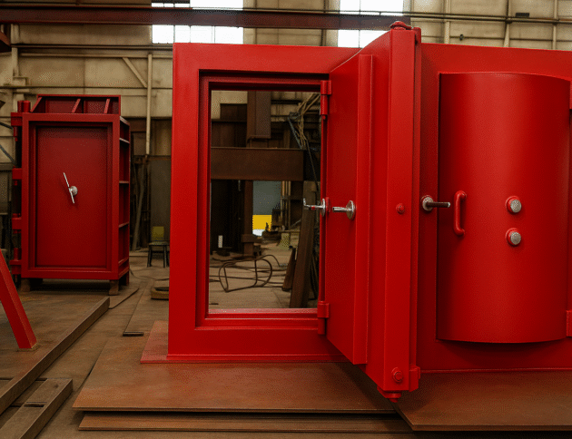 Blast proof doors for a chemical plant in India by somnandi Industries/ manufacturer of blast resistant doors in india