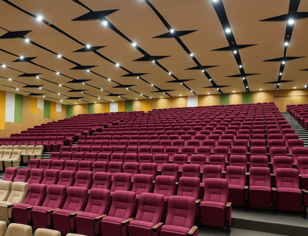 Auditorium acoustics treatment in inida by somnandi industies/ acoustic wall panels for auditorium and ceiling treatment