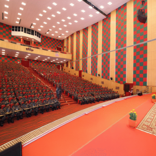 Auditorium acoustics treatment in India by SomNandi Industries. Soundproofing in Auditorium