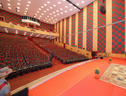 Auditorium acoustics treatment in India by SomNandi Industries. Soundproofing in Auditorium