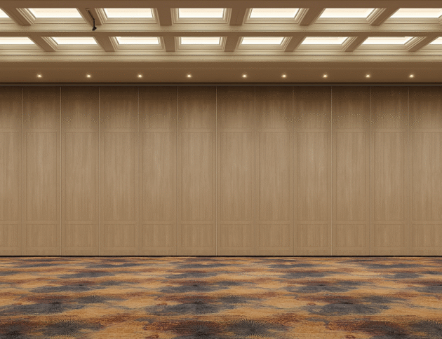 Sliding partitions at Hyatt Goa by Somnandi Industries | Banquet hall & sliding partition manufacturer in India