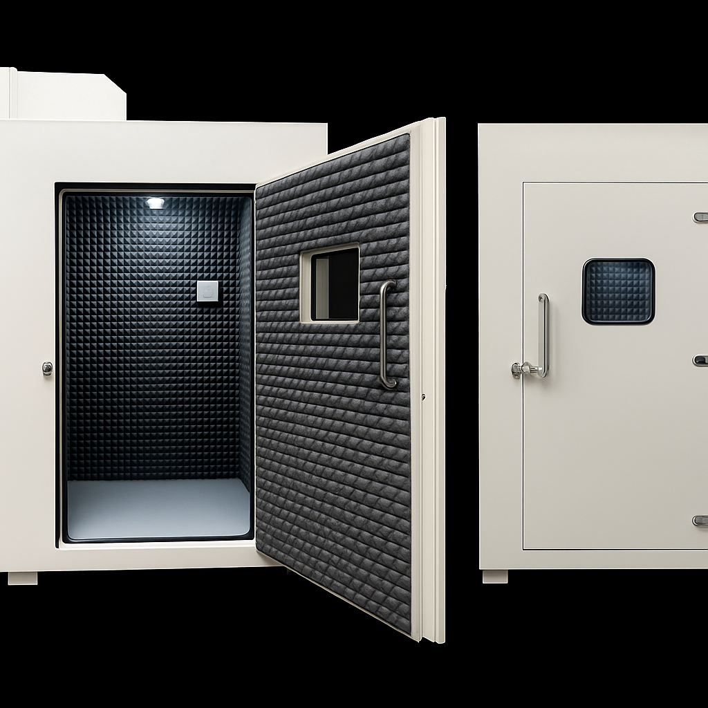 Noise Test Chamber for mobile testing, Anechoic chamber manufacturer in India. NVH Test Chamber