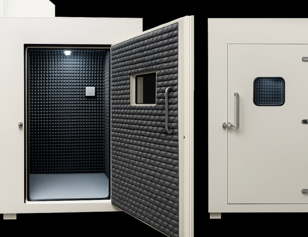 Noise test chamber-Anechoic Chamber11 Noise Test Chamber for mobile testing, Anechoic chamber manufacturer in India. NVH Test Chamber