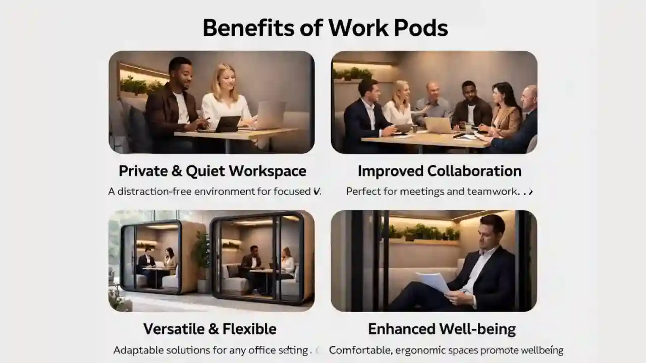 Soundproof Office Pods, Office Pod Enclosures, acoustic pods, meeting pods