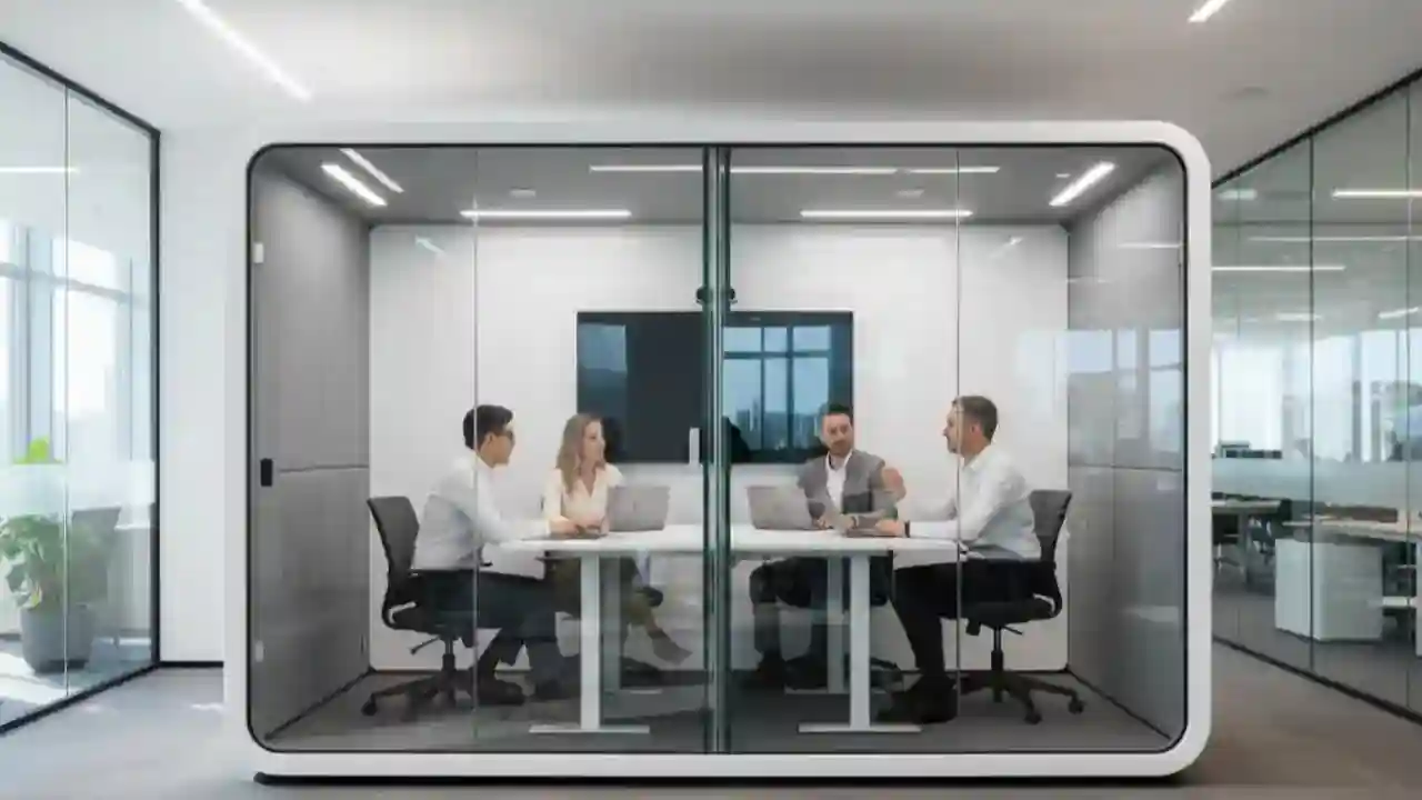 Soundproof Office Pods, Office Pod Enclosures, acoustic pods, meeting pods