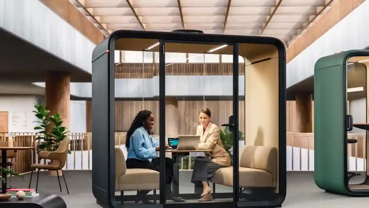 Soundproof Office Pods, Office Pod Enclosures, acoustic pods, meeting pods