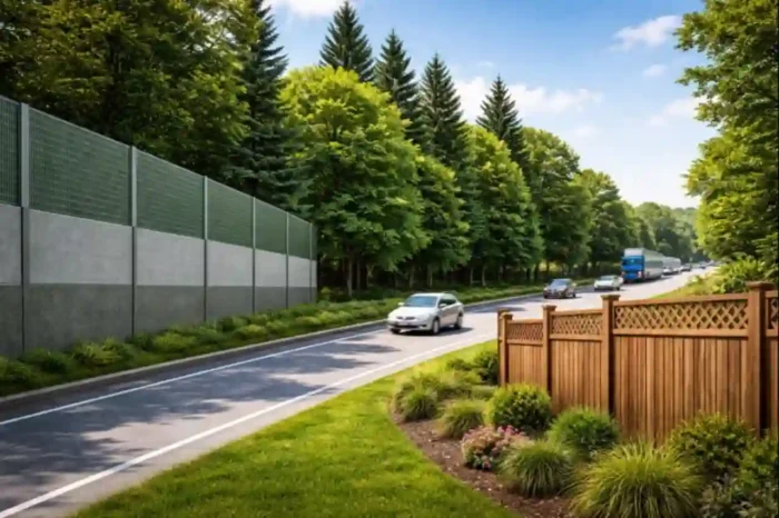 Noise Barriers vs Trees & Fences