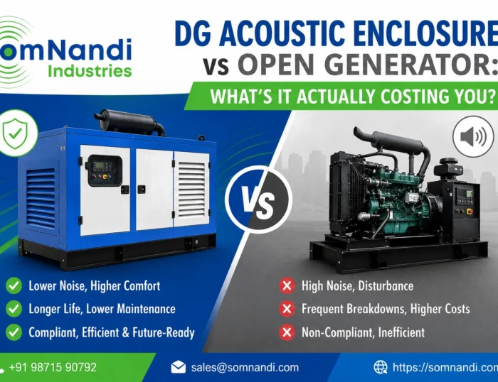 DG Acoustic Enclosure vs Open Generator: What's It Actually Costing You? 7 acoustic enclosure manufacturer, acoustic enclosure manufacturers in india, sound proof enclosures manufacturers, noise enclosure, sound proof enclosures