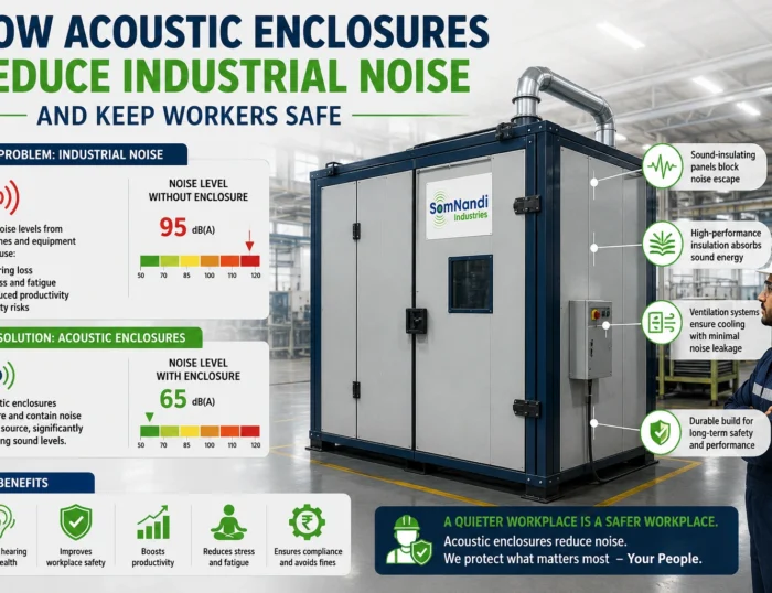 How Acoustic Enclosures Reduce Industrial Noise and Keep Workers Safe 1 acoustic enclosure manufacturer, acoustic enclosure manufacturers in india, sound proof enclosures manufacturers, noise enclosure, sound proof enclosures
