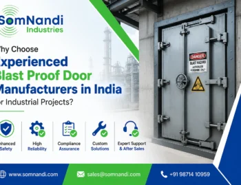 blast proof door manufacturers, blast proof doors India, industrial blast doors, blast resistant door manufacturer, blast door supplier India, SomNandi Industries