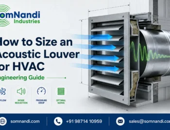 How to Size an Acoustic Louver for HVAC: Engineering Guide 2 acoustic louver, acoustic louver for HVAC, acoustic louver sizing, HVAC acoustic louver, acoustic louver pressure drop, acoustic louver free area, acoustic louver insertion loss, acoustic louver calculation, HVAC noise control, airflow calculation, generator room ventilation, industrial acoustics, noise reduction, mechanical ventilation, acoustic engineering